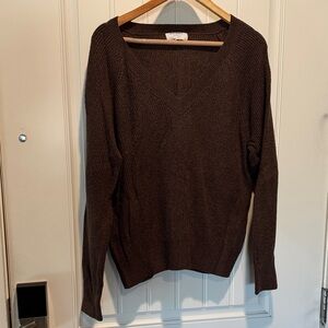 Old Navy Chocolate V-Neck Sweater
